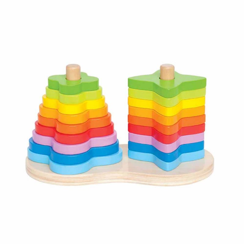 Пирамидка-радуга "Double Rainbow Stacker", Hape