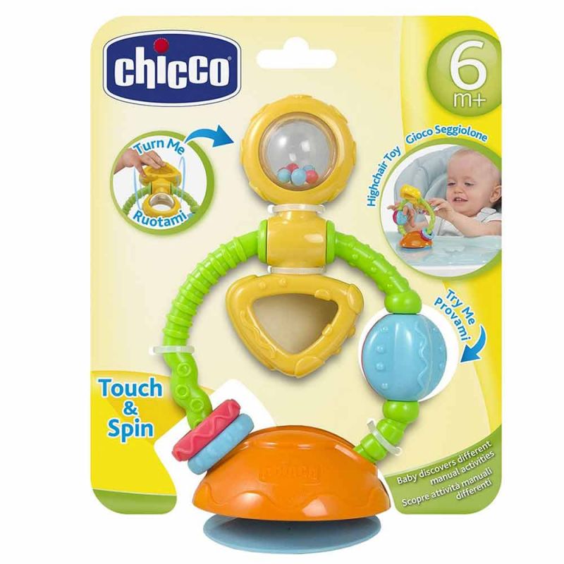 Игрушка-погремушка на присоске "Touch & Spin", Chicco