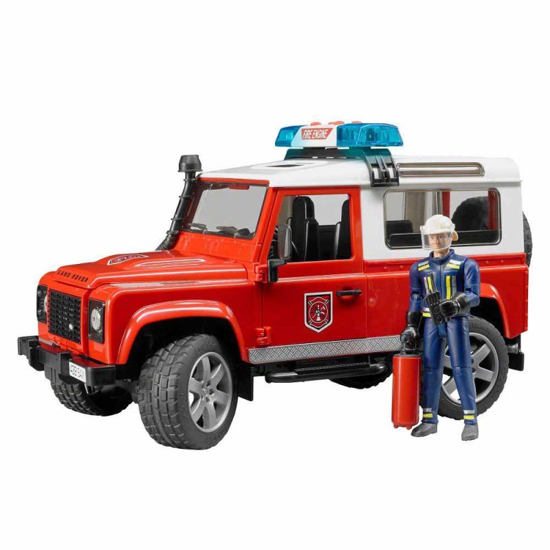 Игрушка "Джип пожарный Land Rover Defender", Bruder