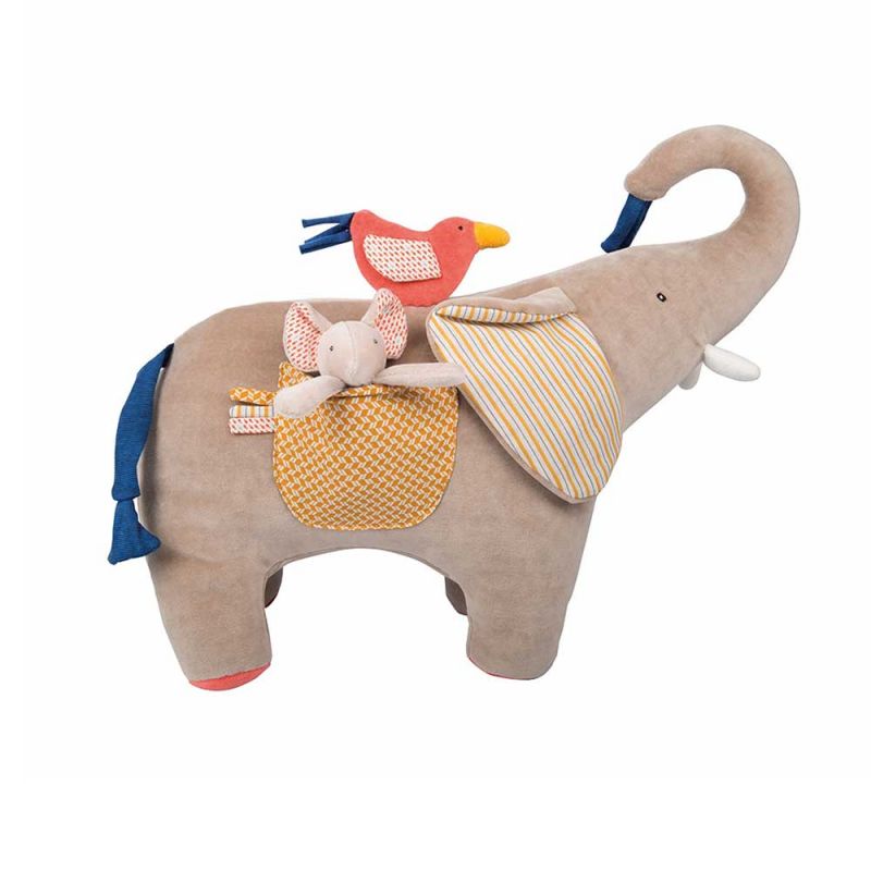Развивающая мягкая игрушка "Слон", Moulin Roty