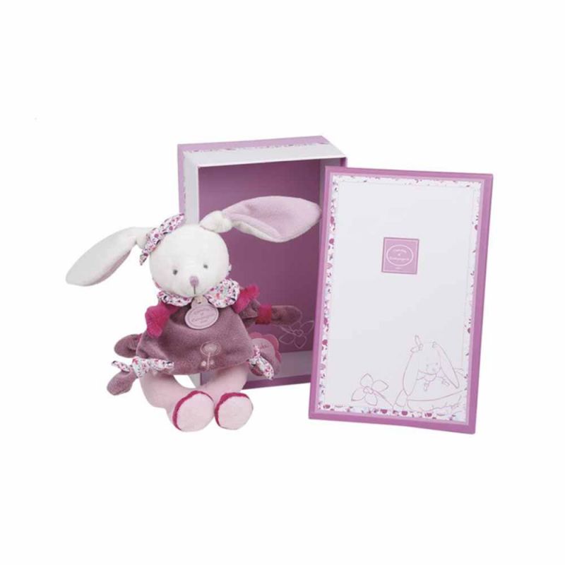 Мягкая игрушка-погремушка "Кролик", Doudou et Compagnie