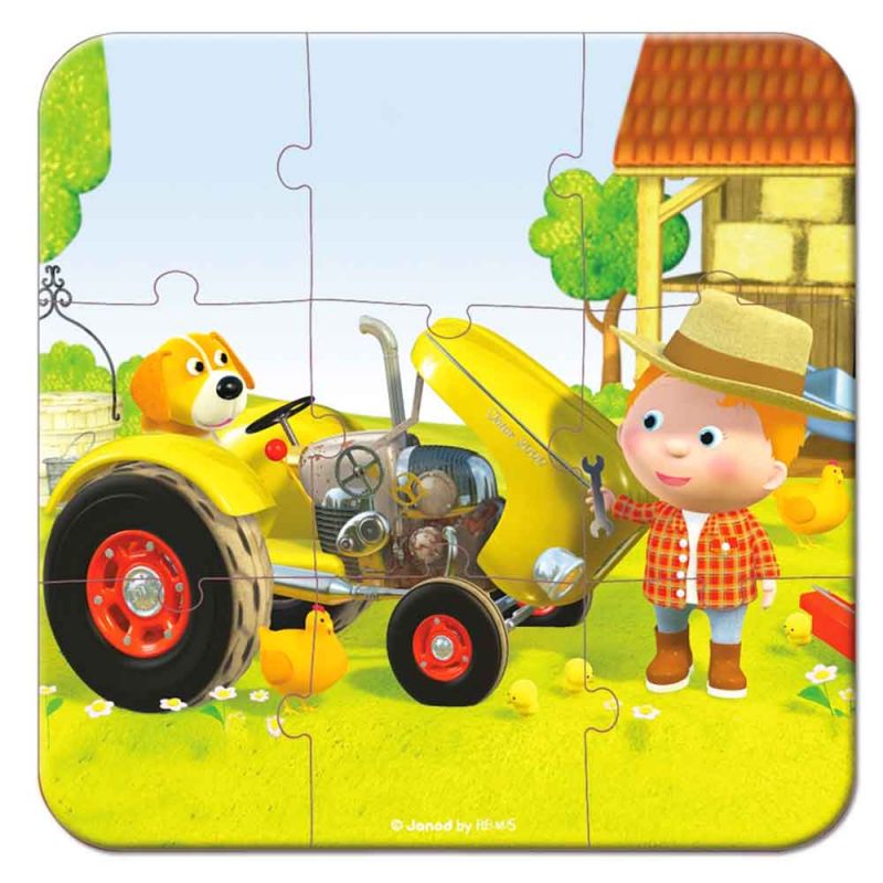 Набор пазлов "Питер и его трактор", Janod