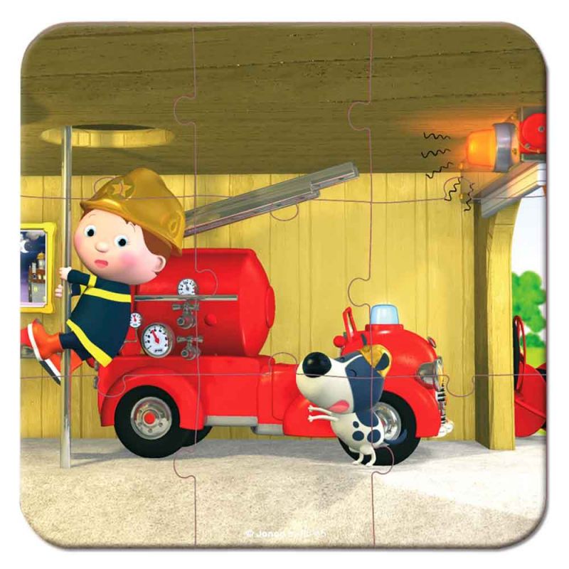 Набор пазлов "Лео и его пожарная машина", Janod