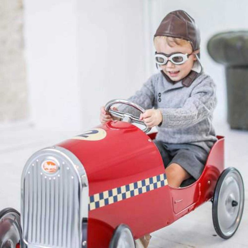 Детский шлем и очки "Vintage Racing cap & goggles", Baghera