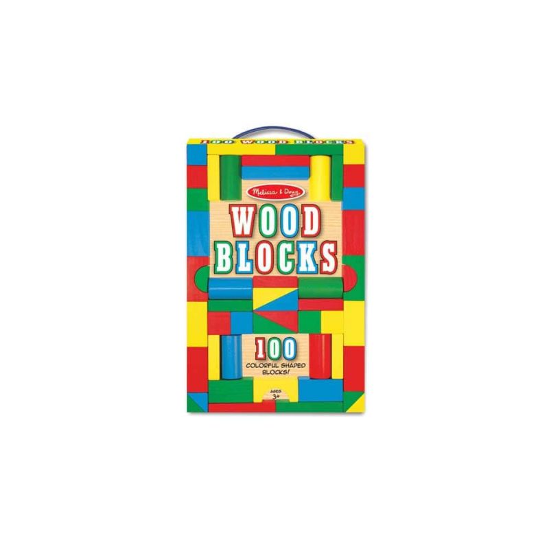 Развивающий набор "100 деревянных кубиков", Melissa&Doug