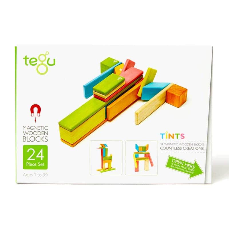 Деревянный магнитный конструктор (24 элемента), Tegu