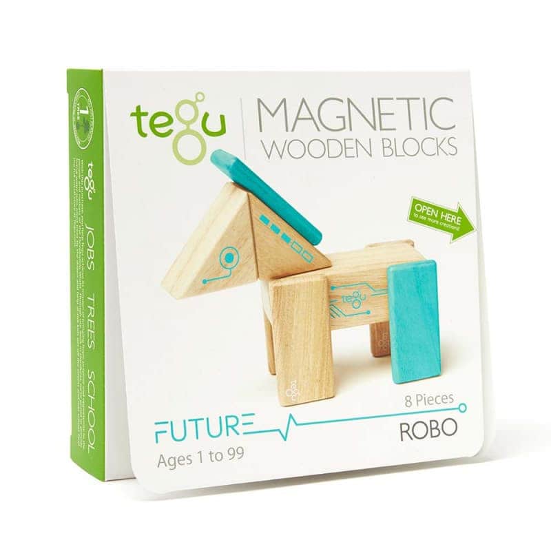 Деревянный магнитный конструктор "Robo", Tegu