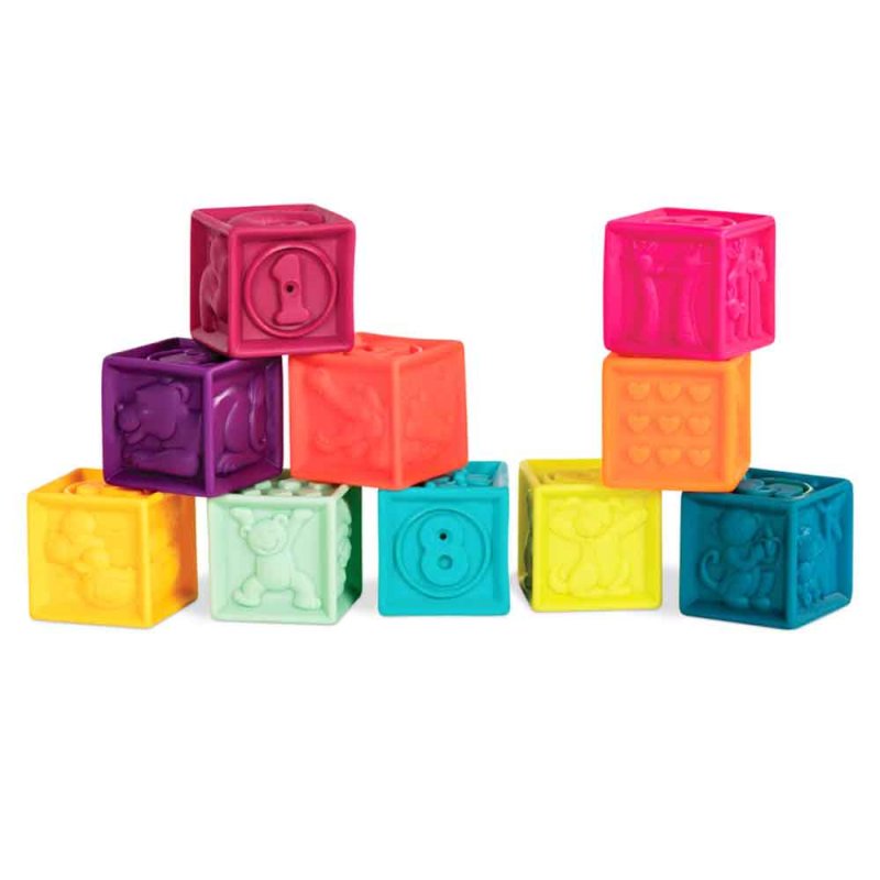 Развивающие силиконовые кубики "Посчитай-ка!", Battat
