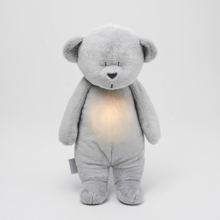 Ведмедик MOONIE Silver музичний з нічником (B01-SIL)