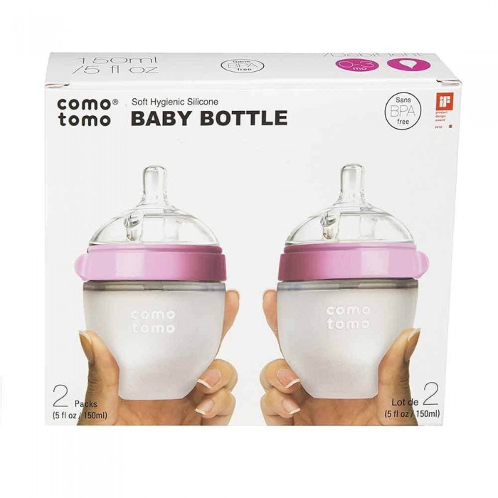 Набір пляшечок Comotomo антиколікових 150 мл, Рожевих (150TP-EN)
