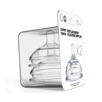 Силіконові соски Comotomo 6+ міс., 2 шт, Швидкий потік (NT3-EN)