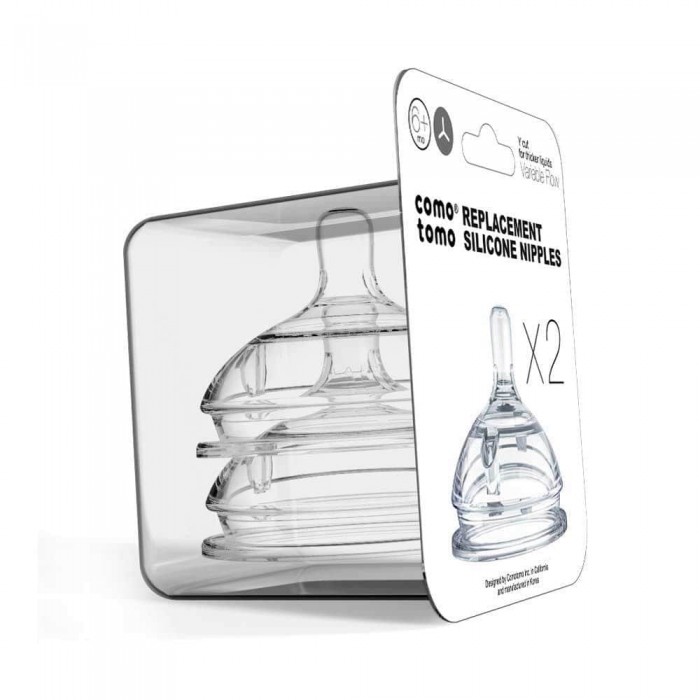 Силіконові соски Comotomo 6+ міс., 2 шт, Змінний потік (NT4-EN)