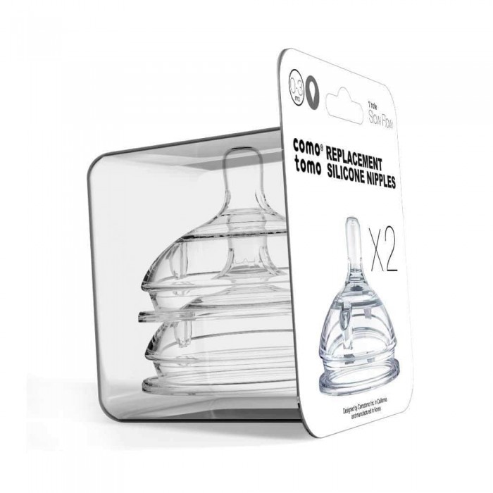 Силіконові соски Comotomo 0-3 міс., 2 шт, Повільний потік (NT1-EN)
