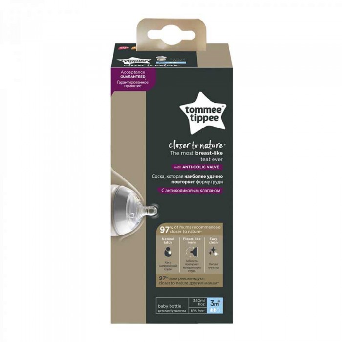 Пляшечка для годування Tommee Tippee Closer to Nature 340 мл (TT0018)