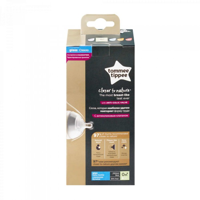 Пляшечка скляна Tommee Tippee Closer to Nature 250 мл (TT0031)