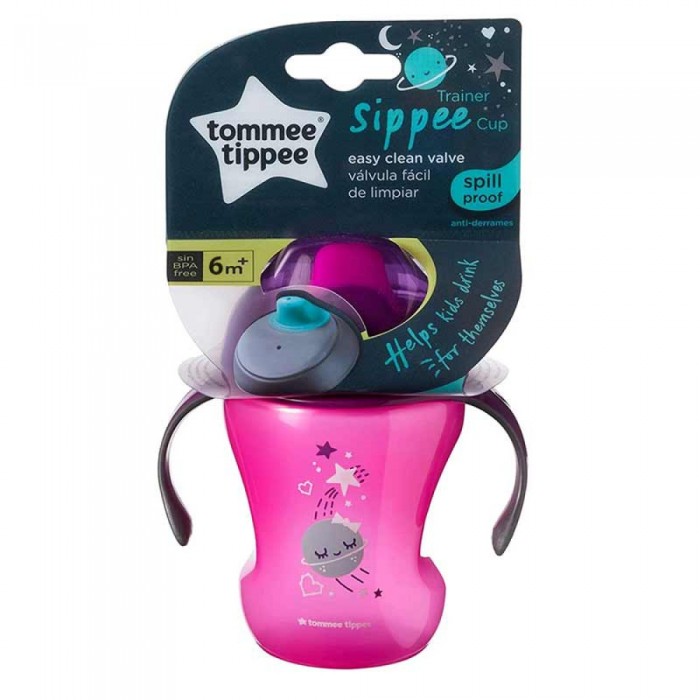 Чашка Tommee Tippee Easy Drink з носиком 230 мл 6 міс Рожева (TT0076-2-ROZ)