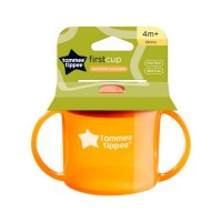 Чашка Tommee Tippee First з ручками 190 мл 4 міс Помаранчева (TT0049-PORTOCALIU)