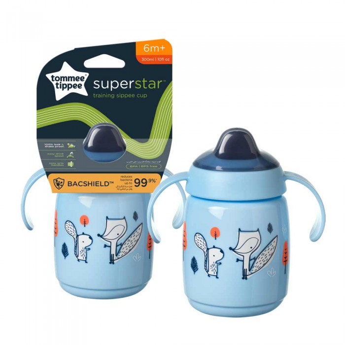 Чашка Tommee Tippee Superstar Sippee 300 мл 6 міс Блакитна (TT0391)