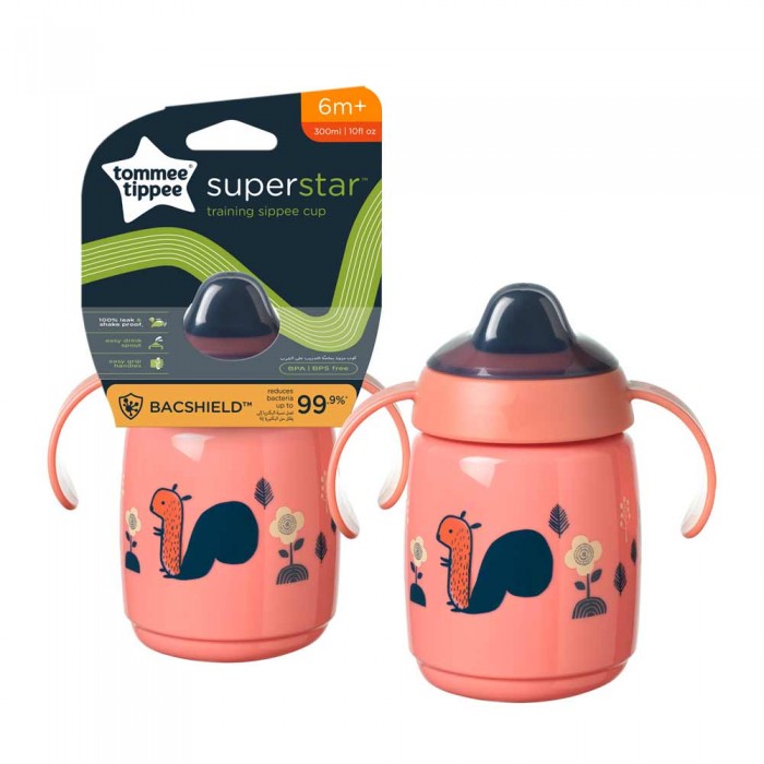 Чашка Tommee Tippee Superstar Sippee 300 мл 6 міс Рожева (TT0392)