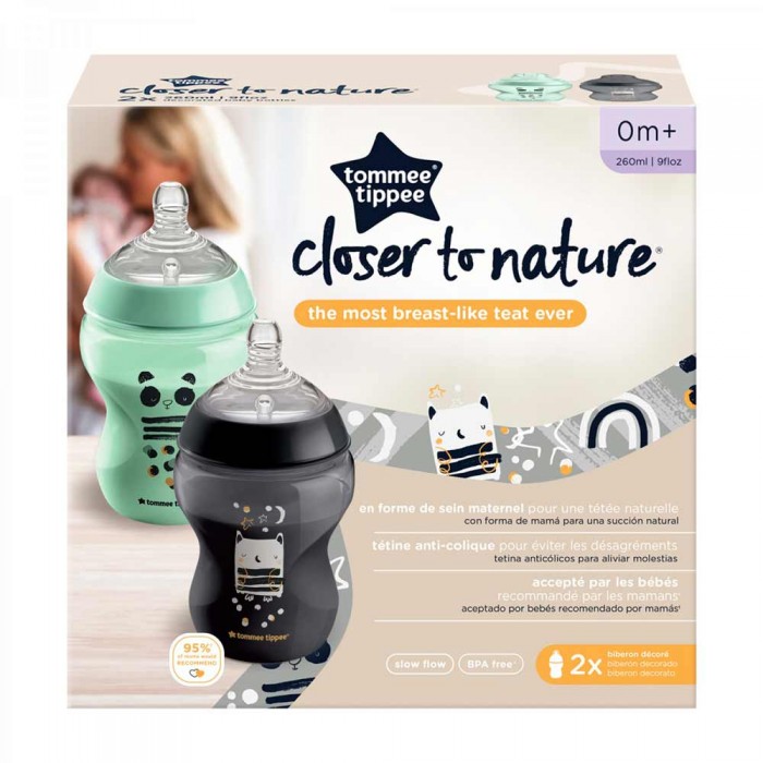 Набір пляшечок Tommee Tippee Closer to Nature Animals 2 шт х 260 мл (TT0038)