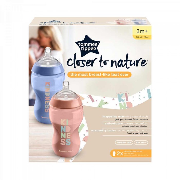Набір пляшечок Tommee Tippee Closer to Nature Kindness 2 шт х 340 мл (TT0040)