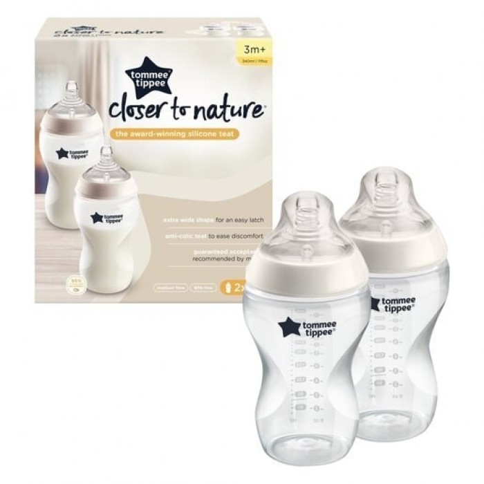 Набір пляшечок для годування Tommee Tippee Closer to Nature 2 шт x 340 мл (TT019)