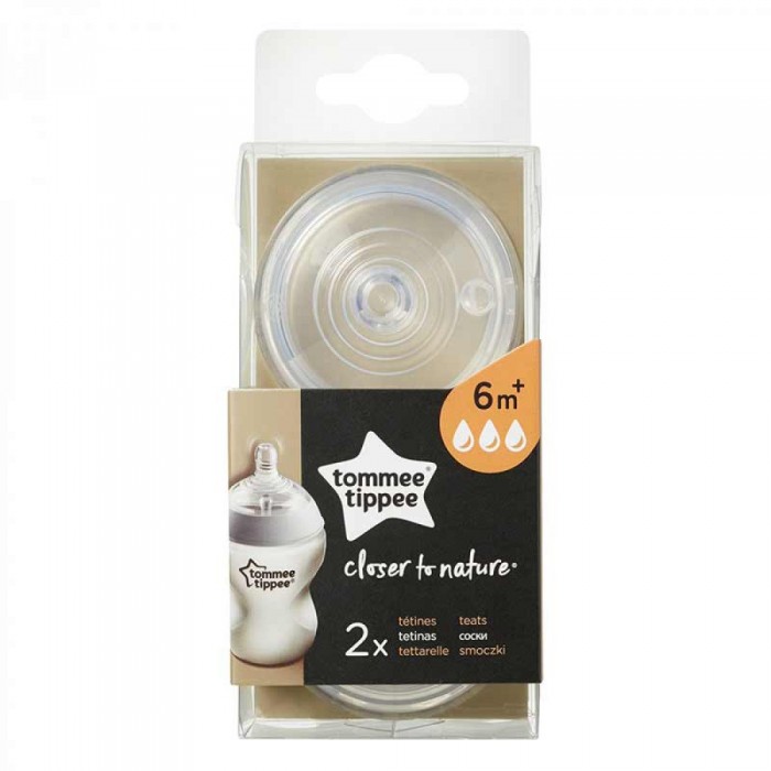 Соски Tommee Tippee Closer to Nature 6+ міс. швидкий потік 2 шт (TT0195)