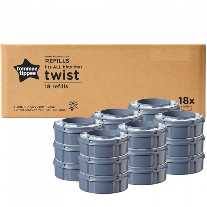 Касета змінна Tommee Tippee Twist & Click для накопичувача підгузків 18 шт (TT0285)