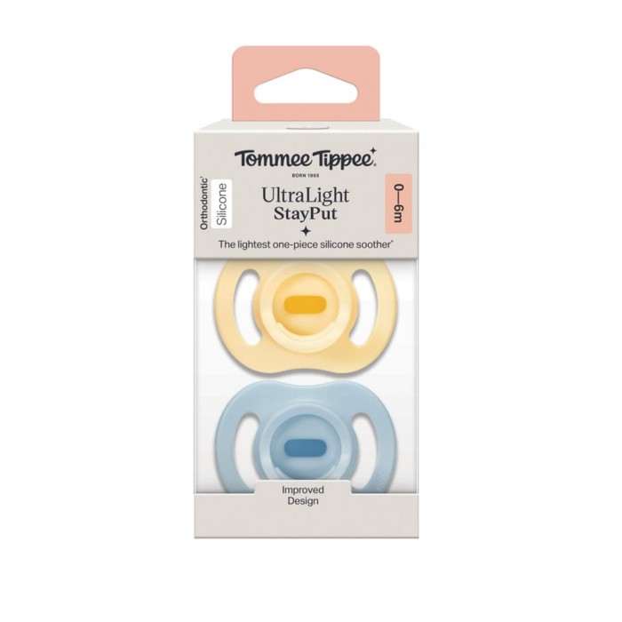 Пустушка Tommee Tippee Ultra-Light StayPut 0-6 міс 2 шт (TT0529)