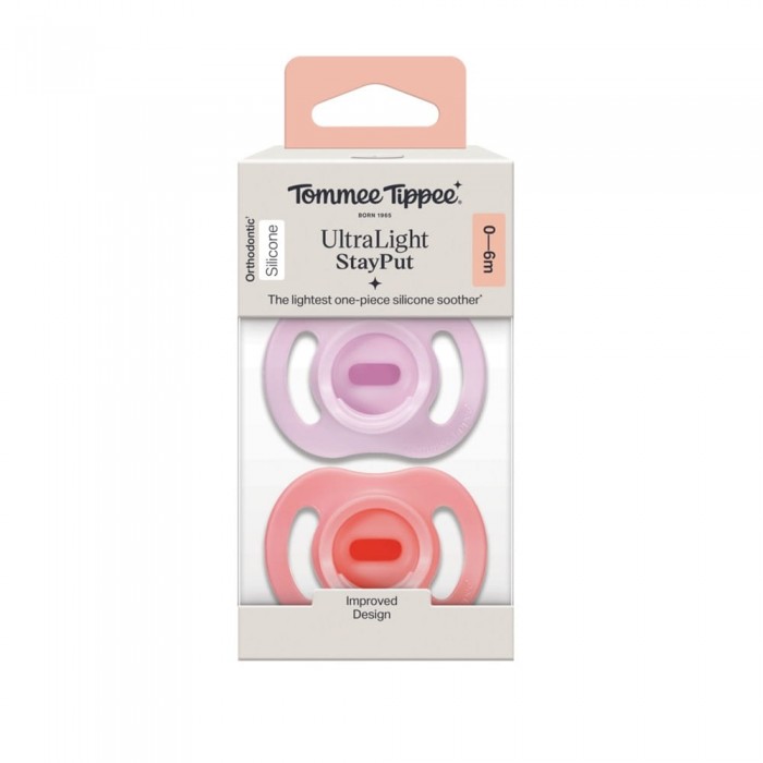 Пустушка Tommee Tippee Ultra-Light StayPut 0-6 міс 2 шт (TT0531)