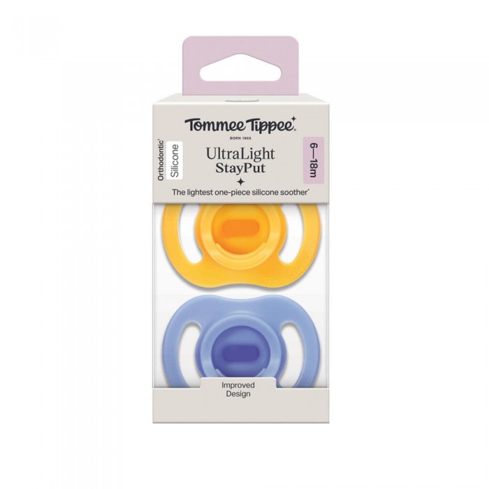 Пустушка Tommee Tippee Ultra-Light StayPut 6-18 міс 2 шт (TT0528)