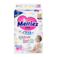 Подгузники Merries Baby Diapers, размер M, 6-11 кг, 54 шт (4901301437778)