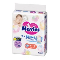 Підгузки Merries NB, 0-5 кг, 68 шт (4901301437693)