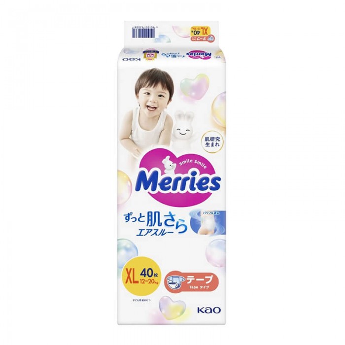 Підгузки Merries розмір XL, 12-20 кг, 40 шт (4901301420381)