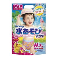 Подгузники-трусики для плавания Moony размер M, для девочек, 6-11 кг, 3 шт (4903111123841)