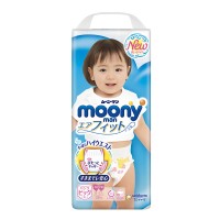 Подгузники-трусики Moony Big, для девочек, 12-22 кг, 38 шт (4903111208098)