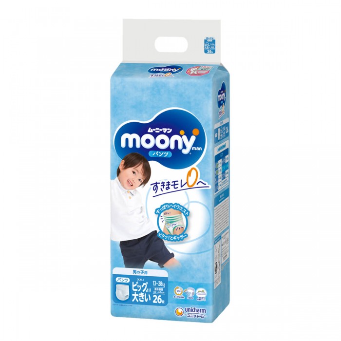Підгузки-трусики Moony Super Big для хлопчика, 13-28 кг, 26 шт (4903111211098)