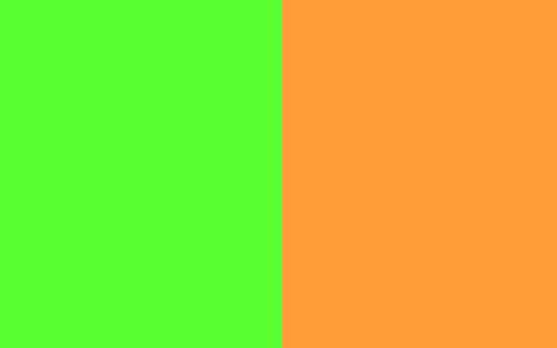 Зеленый с оранжевым